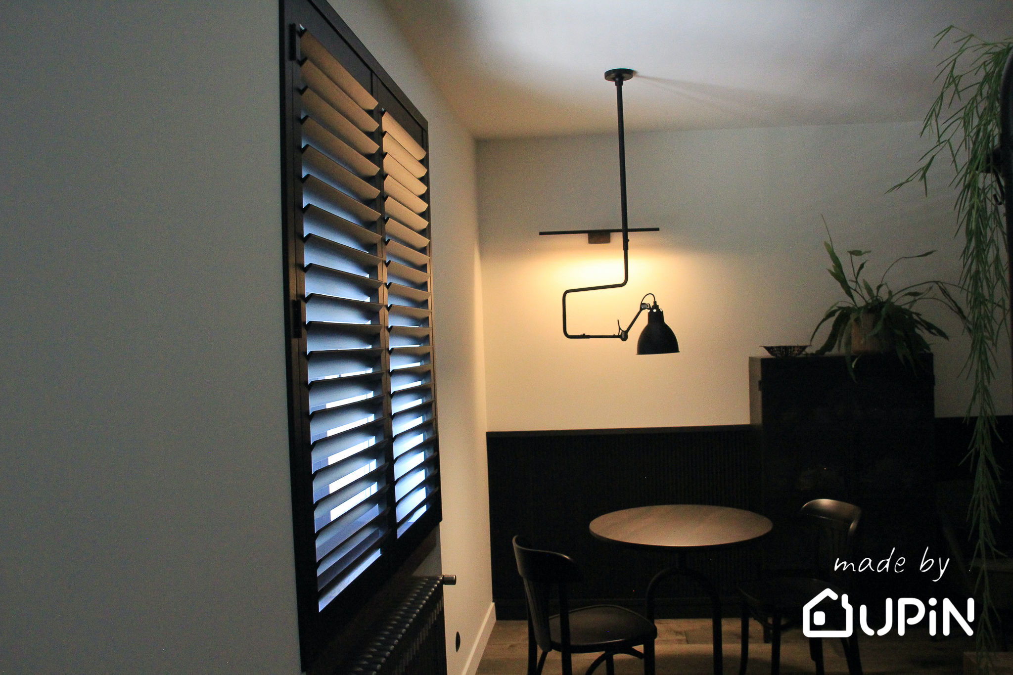 Shutters Paulownia, kolor Black, lamele 76 mm, drążek ukryty