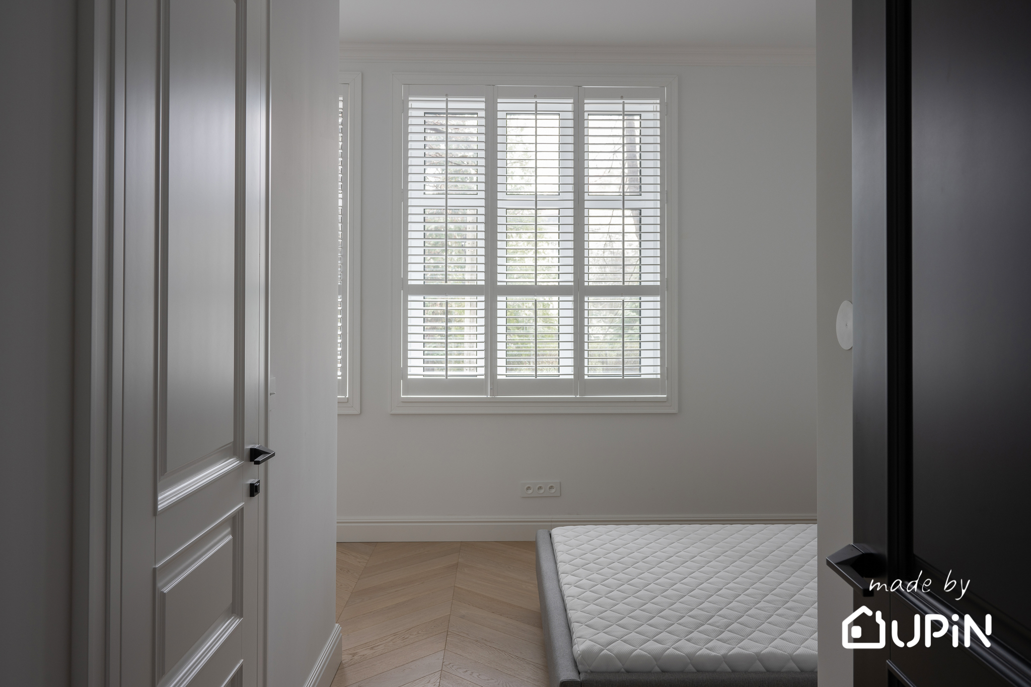 Shutters Paulownia, kolor Vivid White, lamele 64 mm, drążek centralny